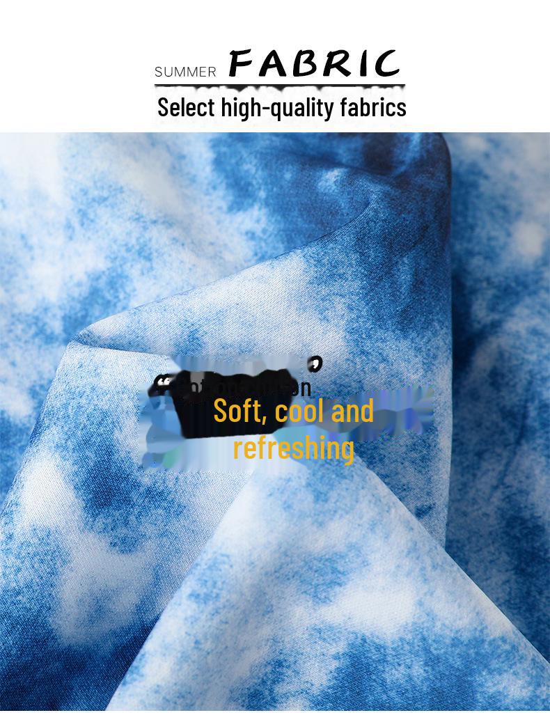 Neue Eltern-Kind-Strandoutfits: Passende Familienanzüge für drei oder vier Personen – mittellanges Kleid für Mutter und Tochter