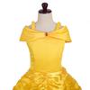 [Dressy Daisy] Toddler Girls Belle Costume, Princess Cosplay, Kids Skirt, Beauty and the Beast Dress, Halloween Costume, Yellow, Size 4-5 Years, 110