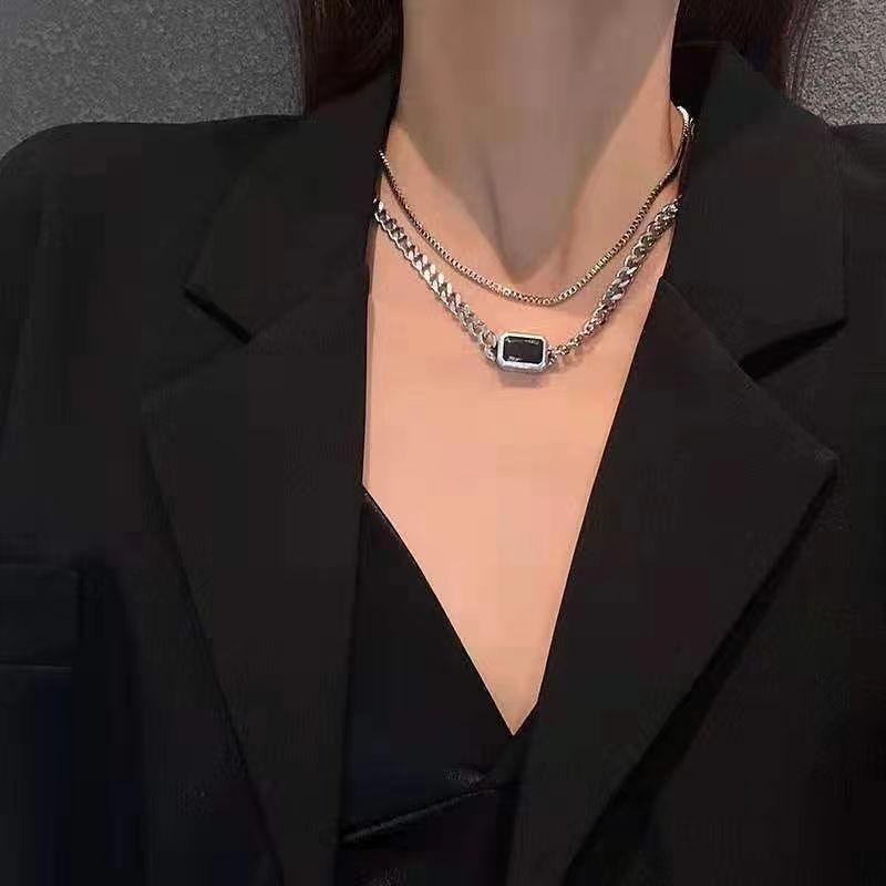 New pearl necklace women's light luxury niche versatile sweater collarbone chain premium love butterfly pendant