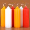 Thickened Flame-Resistant Candle: Large Red, Odorless, for Emergency & Festive Use (White/Yellow Wax)