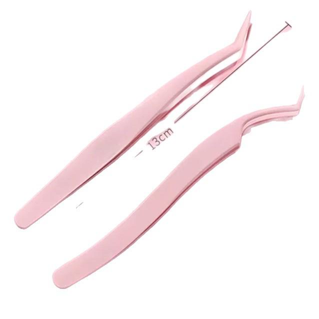 Gold Feather Anti-Stick Tweezers: Adhesive-Free False Lash Tool for Beginners & Pros