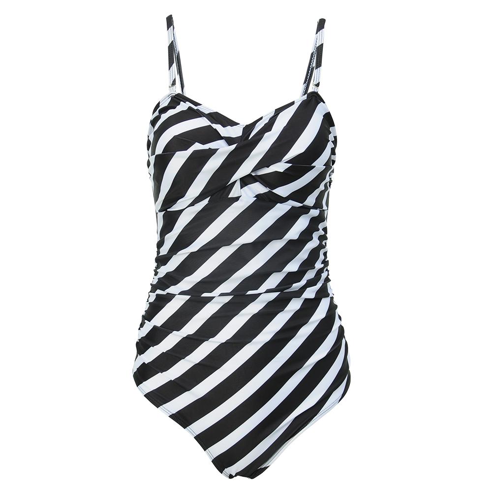 Jednodílné plavky Plus Size Plus Zvýšení tuku Bez zad Vysoce elastické plavky Odolné Retro Puntíkaté plavky