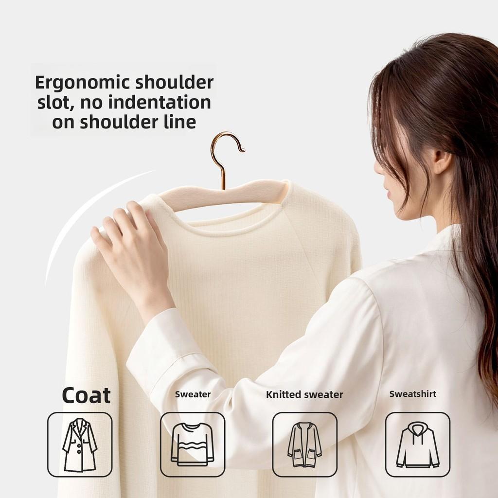 Velvet Coated Clothes Hangers For Shirts Dresses Pants And Suit Storage