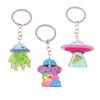 Sci Fi Inspired Acrylic Keychain UFO Design Key Ring Decoration For Bags Keys Or Gifts Practical Everyday Ornament