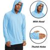 UPF 50+ Men's Long Sleeve Fashion Sun Protection Hoodies Solid Color Outdoor Running Gym Sports Breathable Quick Dry Clothing