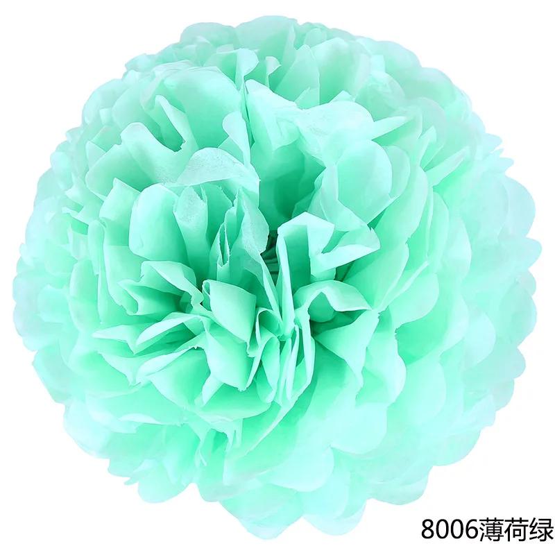 6-14inch(15-35cm) Handmade Tissue Party Flower Ball Decoration Paper Pompoms Wedding Decorative Baby Shower Birthday Favor Decor