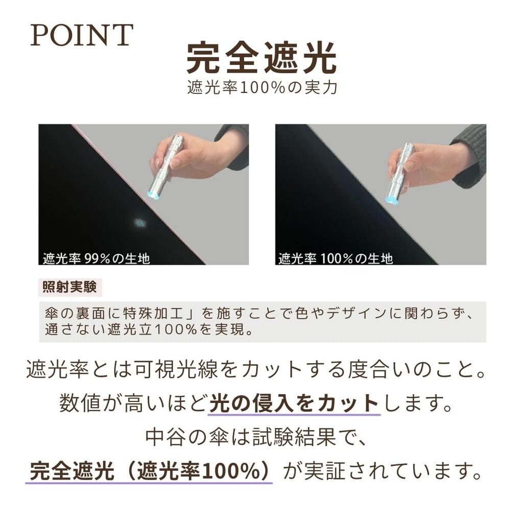 Nakatani Complete Ribs Long For Sunny and Rainy UV UV Heat White - Umbrella, Dome-shaped, Frilled, Parasol, Ivory, Shading, 100, 50cm, Women's,