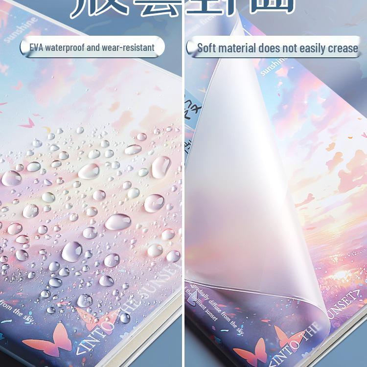 High-Value A5 Notebook: Thickened B5 Plastic Cover, INS Style, Lay-Flat, Lined for Student Use.