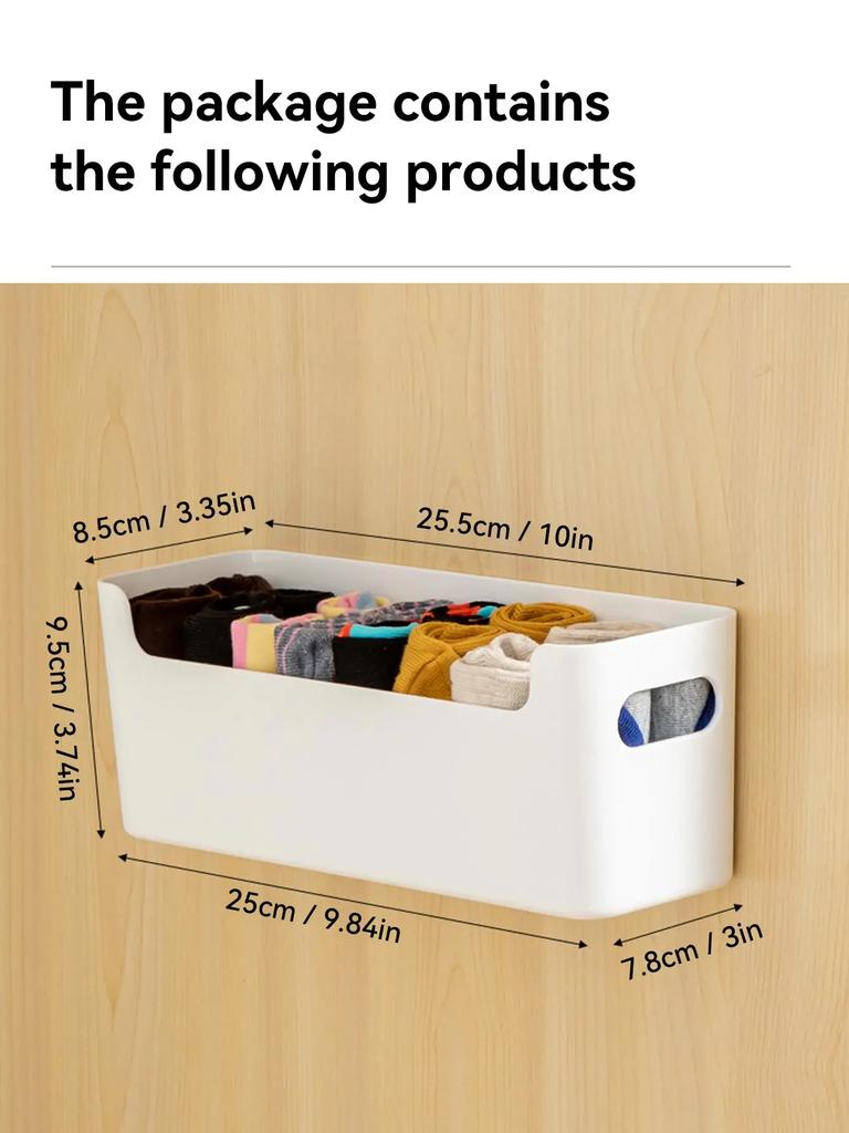 2/1 PCS Wall Mounted Drawer Organizers for Underwear and Socks Space Saving Solution for Dorms and Closets Storage Box