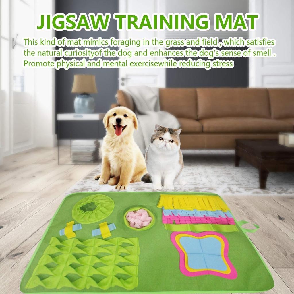 Dog Puzzle Toy Indoor Outdoor Stress Relief Snuffle Mat Feeding Cushion Puppy Training Pad Puzzle Toy