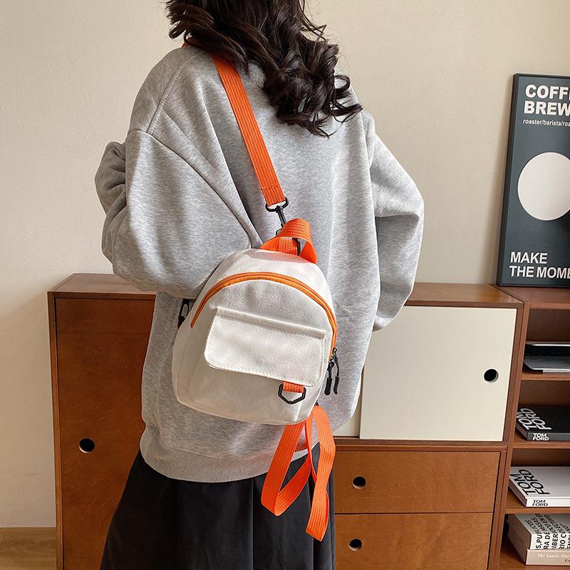 2026 Mini Backpack Ins Cute Commuting Storage Bag Korean Contrasting Color Small Satchel