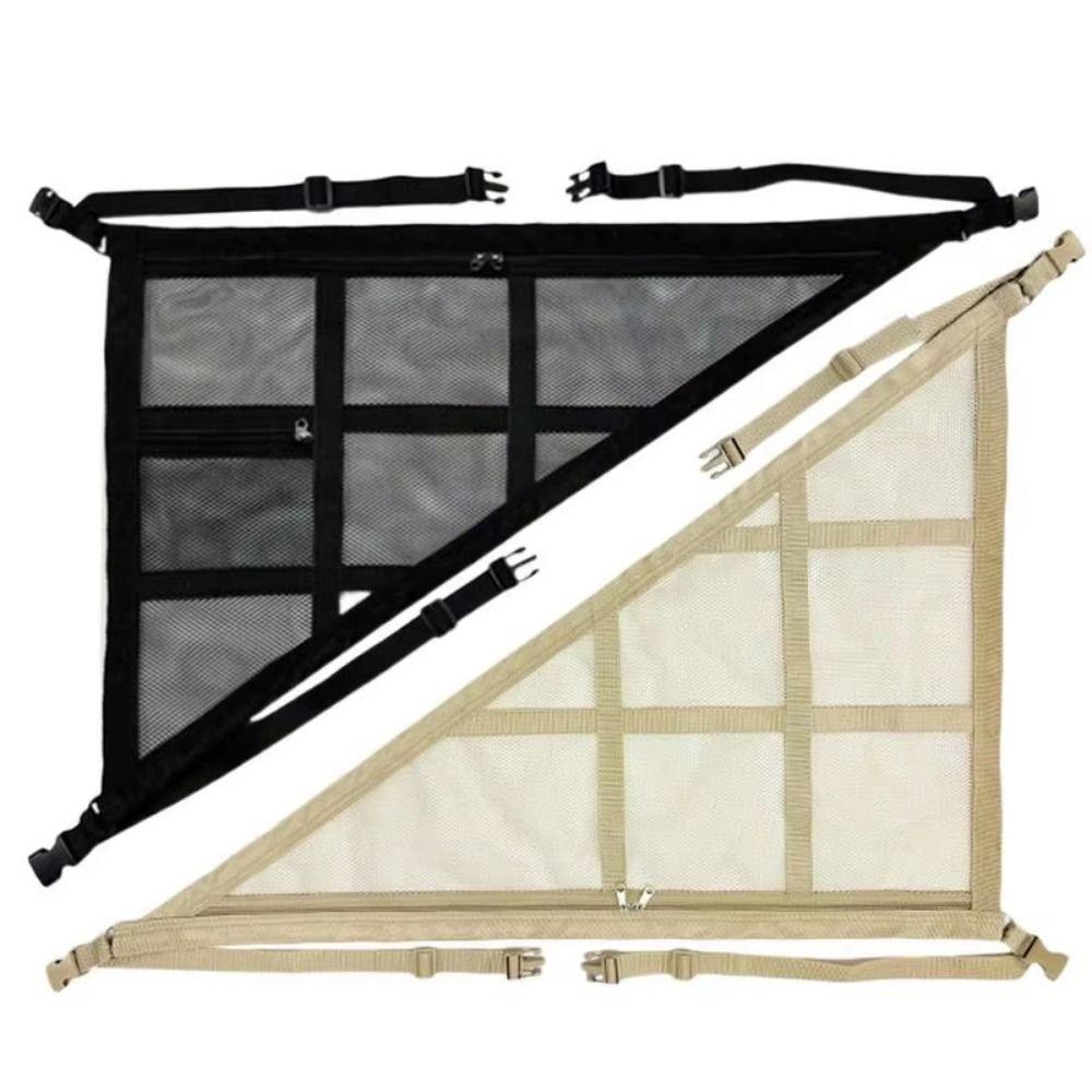 Adjustable Car Ceiling Triangle Net Anti-fall Mesh Roof Organizer  Campers