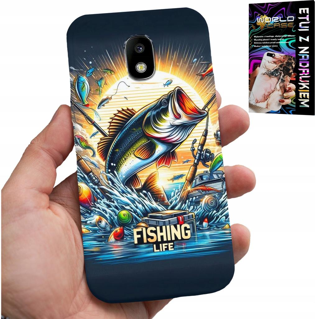 Etui Do Samsung Galaxy J5 2017 - Wzory Dla Wędkarza, Ryby, Dorsz, Łosoś