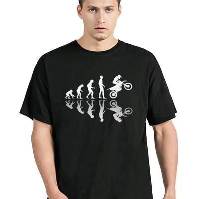 Evolution Biker Einzigartiges T-Shirt Enduro Cross Motorradrennen Freizeit T-Shirt Herren Kleidung Kurzarm Lässiges Oberteil T-Shirts