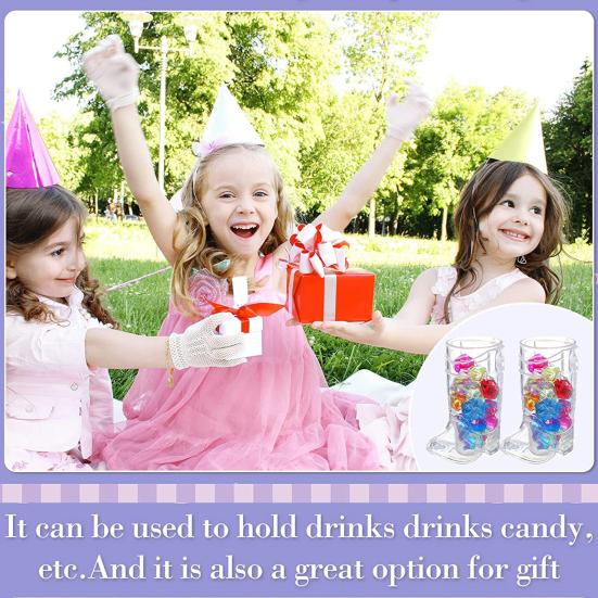 5 stk Cowboystøvler Vinglass Western Theme Party Tumblers Hard Plast Mini Kompakt morsomme bursdagsfest kopper