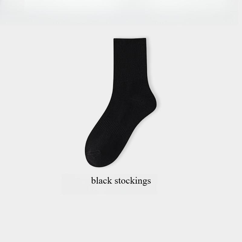 5 Pairs of 100% Cotton Socks for Men and Women, Thin Mid-calf Socks for Summer, Sweat-absorbent and Odor-resistant Pure Cotton Men's Socks