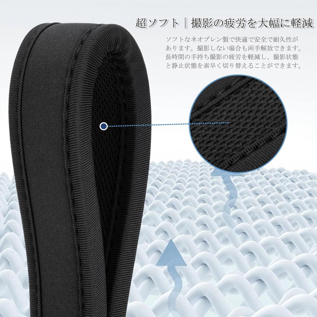 JJC Slim Camera Neck Strap for Sony Fujifilm X Canon EOS PowerShot and Other Cameras with a Thin Significantly Reduces and Prevents Adjustable ZV-E10