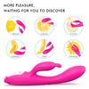 G Spot Couple Vibrator with Heating Function Clitoris G-spot Stimulation Waterproof Dildo with Vibrations Dual Motor Stimulator for Women Couple Fun