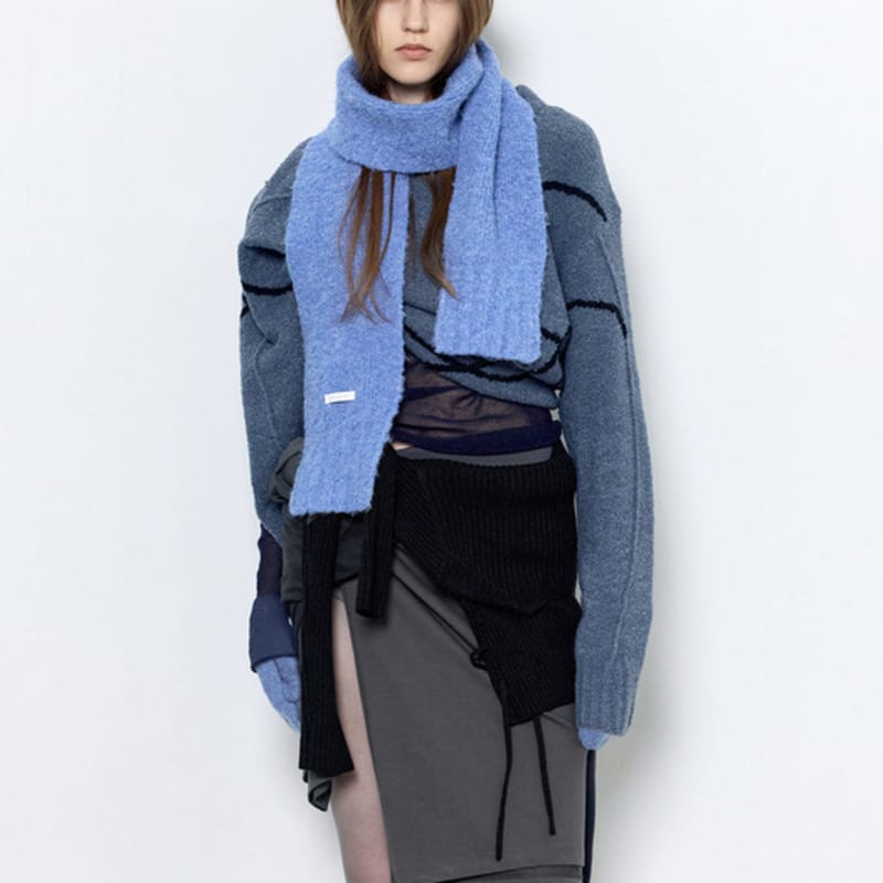 INSILENCE WOMEN Soft Buckle Muffler BLUE