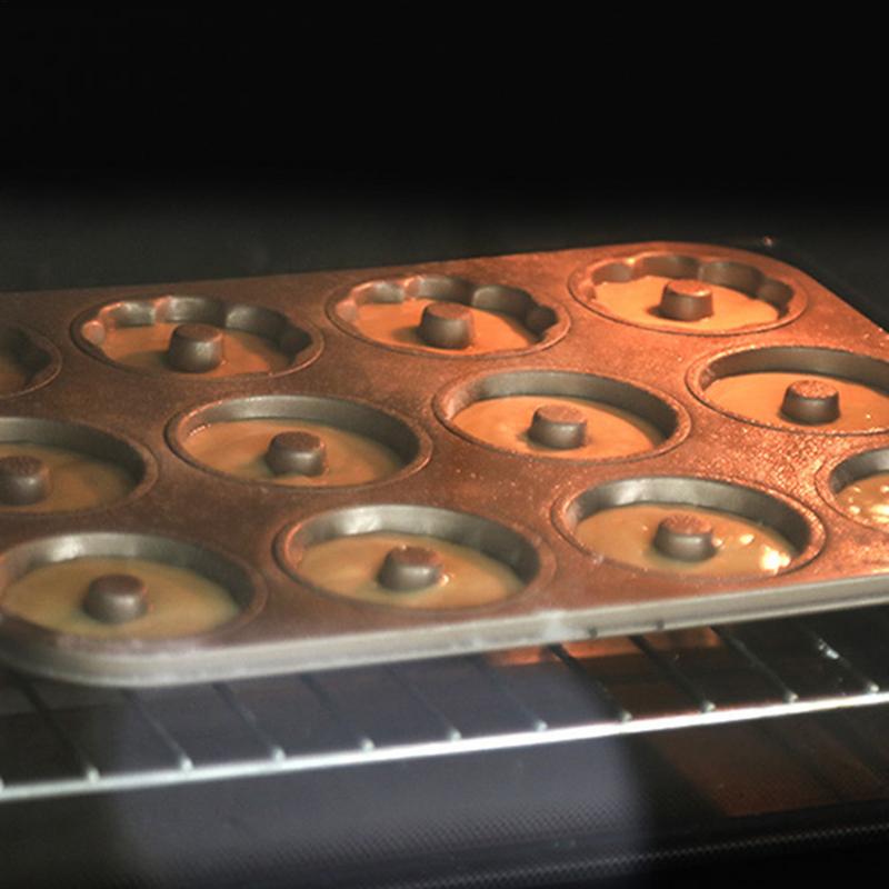 Donut Pan for Baking Nonstick Carbon Steel Doughnut Mold Bagel Bakeware Heat Resistant Cooking Supplies Cake Muffin Shaper for