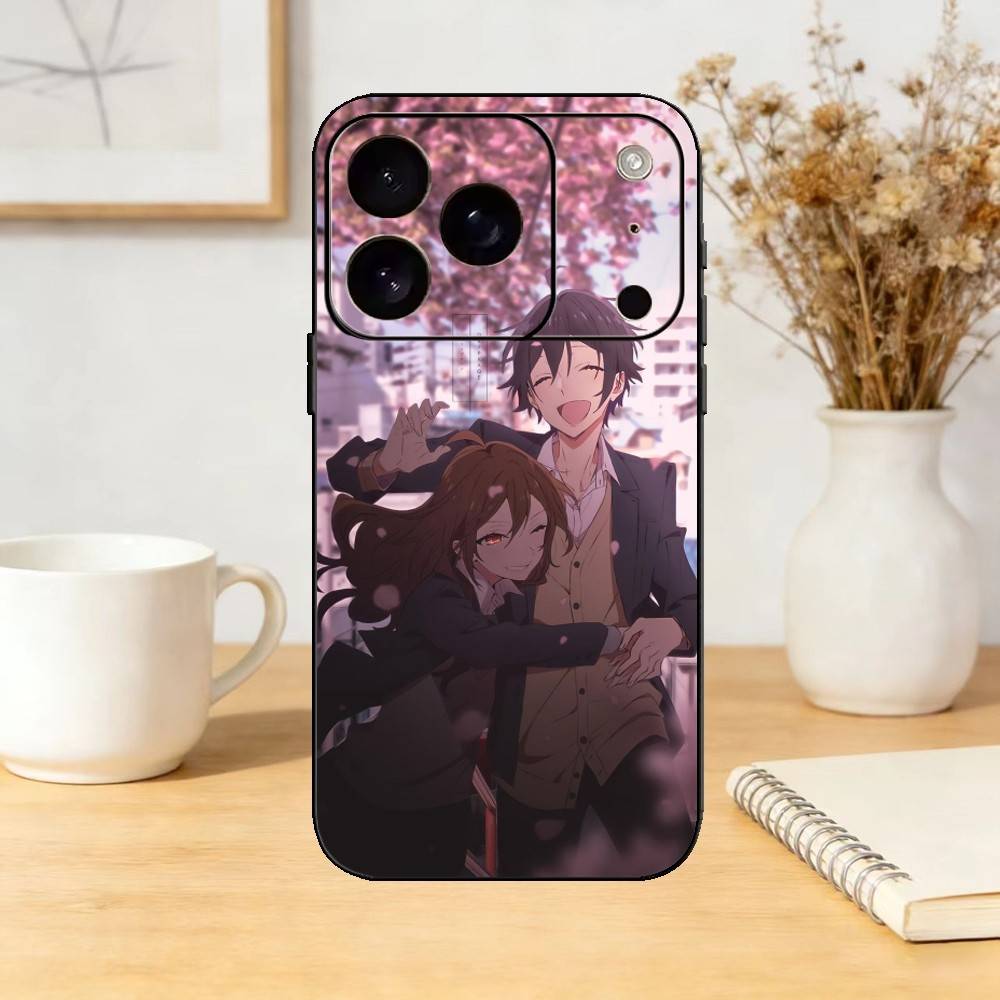 Horimiya Hori And Miyamura Phone Case Silicone Black Soft For IPhone 17,16,15,14,13,12,11,SE,Plus Pro Max