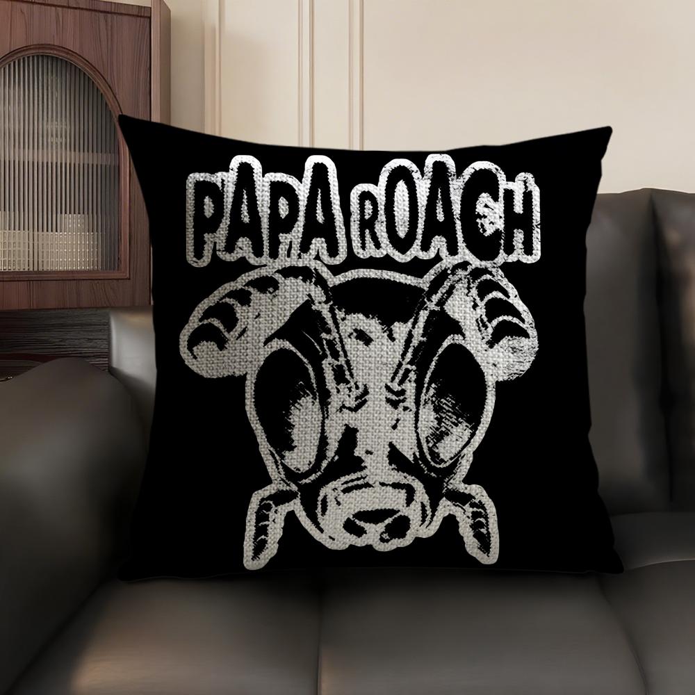 Classic P-Papas R-Roach Cushion Cover Summer Breathable Linen Organic Fabric Double-Sided Printing Sofa Pillow Case Home Decor