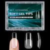 240Pcs Medium Almond Gel Nail Tips Full Cover Clear Acrylic Nails Gel Extensions 12 Sizes for Home Manicure