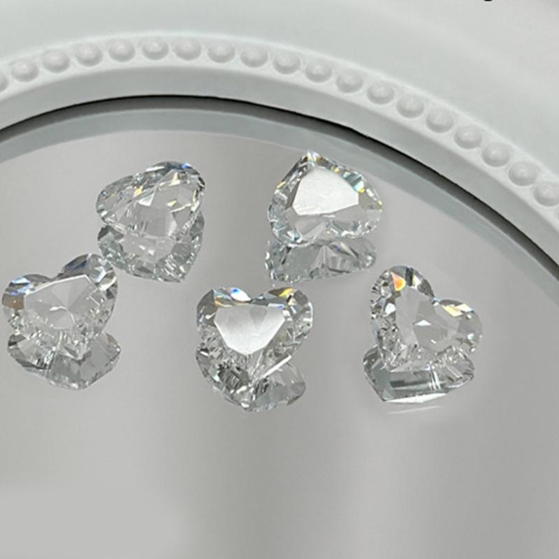 5Pcs Pointed Bottom Nail Rhinestones Mini Diamond Nail Charms 3D Crystal Gems Jewelry DIY Manicures Nail Decoration