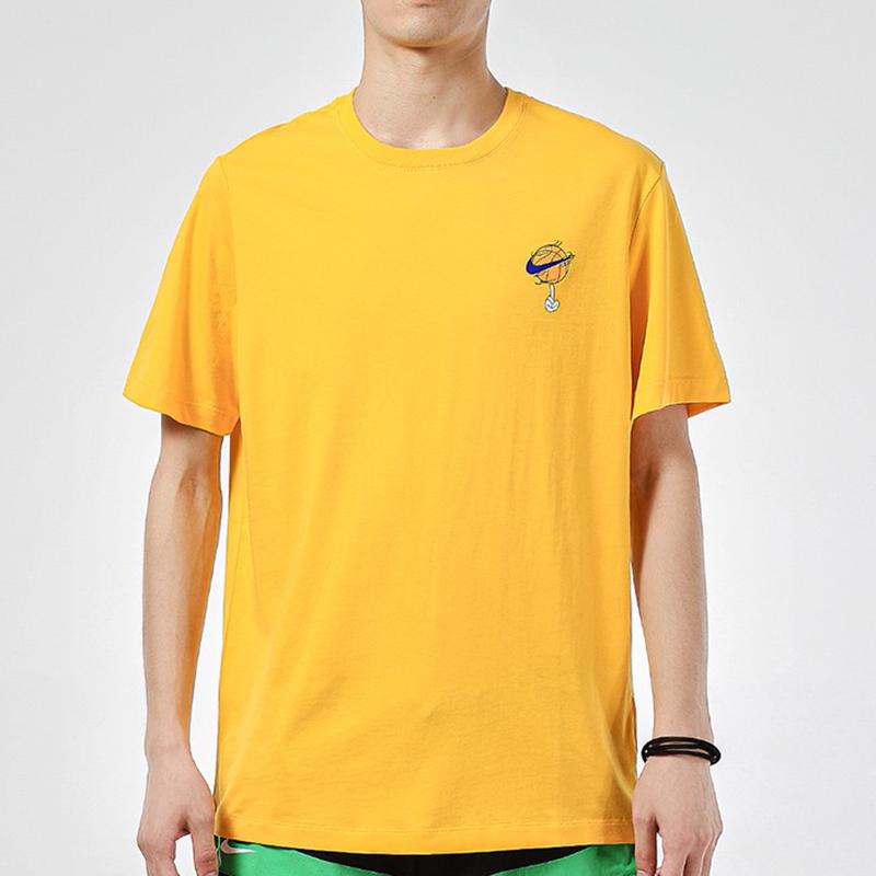 Nike Space Jam Cartoon Print Sports Crew Neck Short Sleeve T-Shirt Men Tops Gold DH3826-739