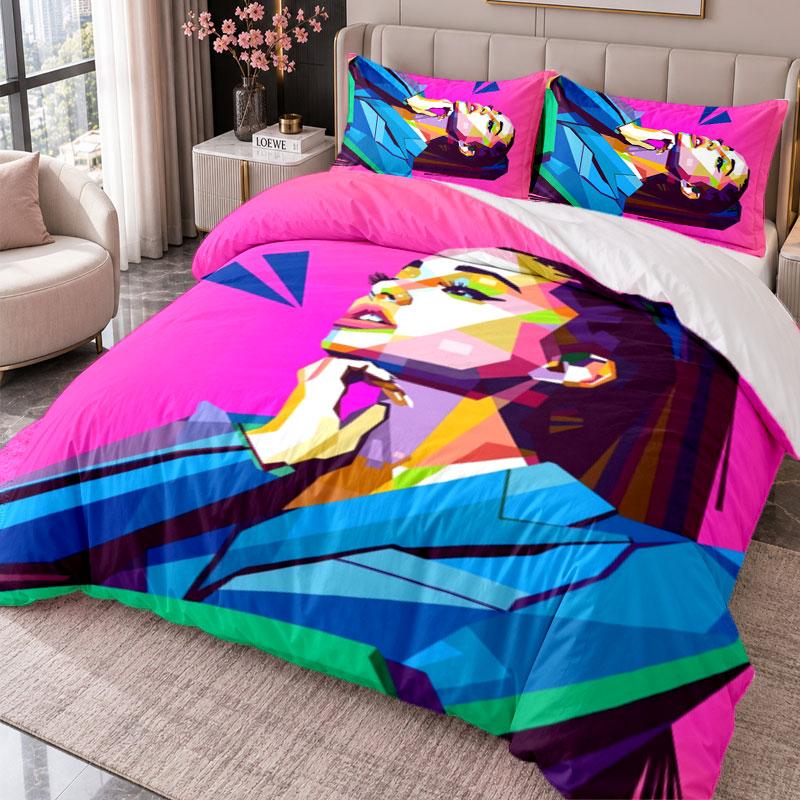 Ariana Grande 3Pcs Bedding Set Duvet Cover With Two Pillowcases For Bedroom Home Decoration