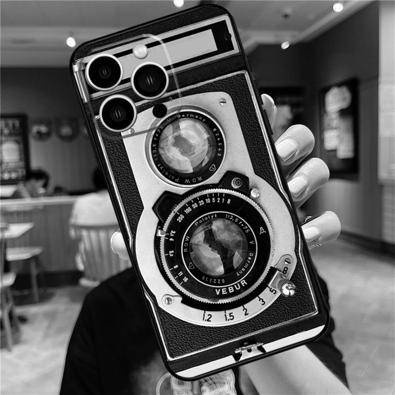 

Retro Nostalgia Camera Case For iPhone 17 16 15 14 13 12 11 Pro Max Mini Plus 16e 17 Air Bumper Cover Accessories iPhone 15 Plus