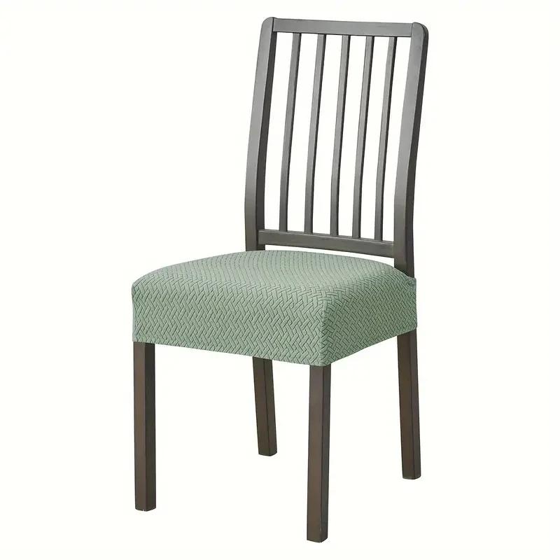 Durable Jacquard Chair Seat Cover Removable Washable Anti-Dust Stretch Spandex Dining Upholstered Chair Cushion Slipcover