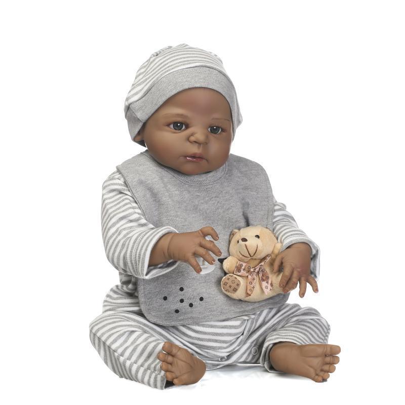 Full Silicone Realistic NPK Baby Doll, Role-Playing & Bath Toy, Water-Immersible 56 cm, bald