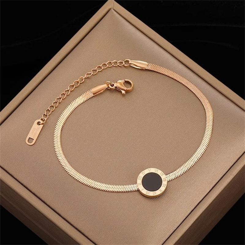 New Butterfly Roman Digital Love Micro-inlaid Zircon Titanium Steel Colorfast Luxury Ins Niche Exquisite Valentine's Day Gift