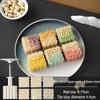 Pabei 63g Quadratisches Mondkuchenform-Set mit 6 Stempeln