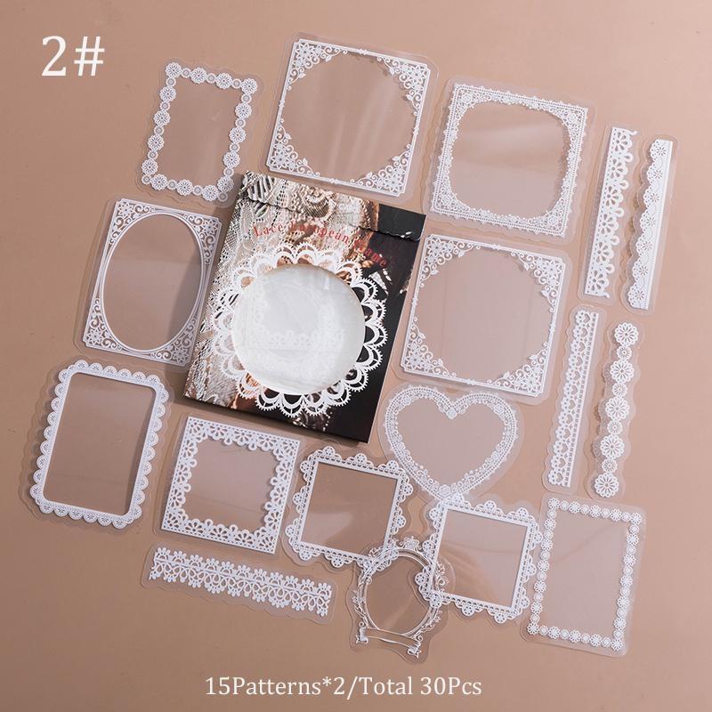 

30 шт./упак., наклейки для журналов, кружевные наклейки для домашних животных, наклейка для скрапбукинга, этикетка, декор для дневника, канцелярские принадлежности для альбома, ZPG