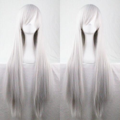 Women 80cm Long Straight Wigs Fashion Cosplay Costume Anime Hair Party Full Wigs