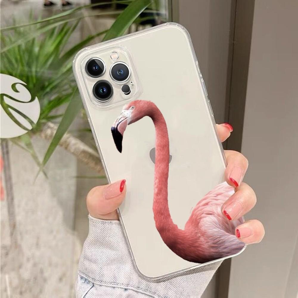 Fashion Flamingo Phone Case For IPhone 15 13 14 Pro Max XS XR 12 11 Pro 13 Mini 6 7 8 Plus Soft Clear Back Cover