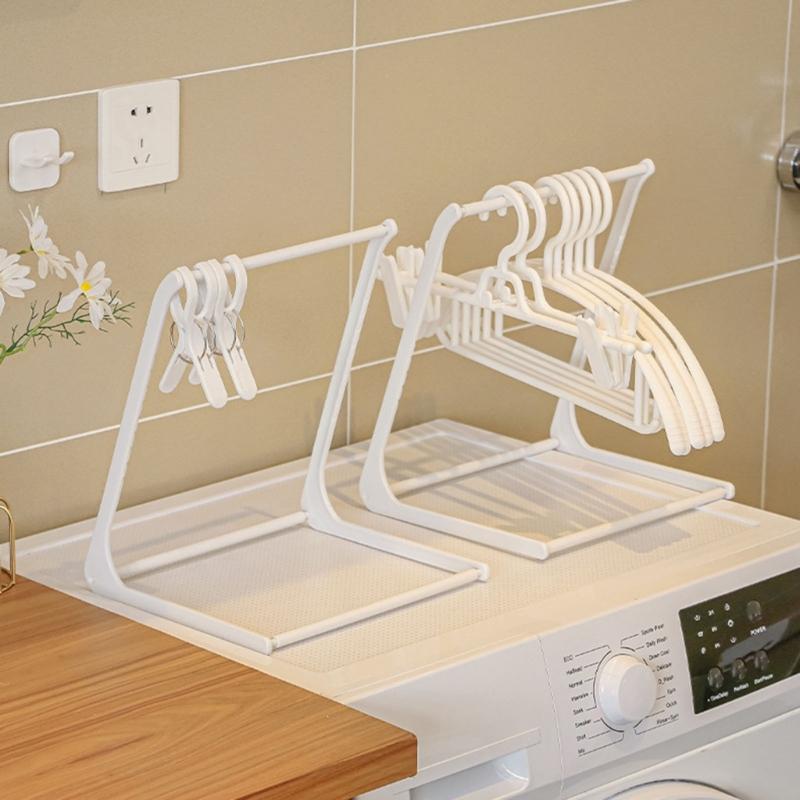 Triangle Clothes Hanger Organizer Drying Rack Storage Rack Holder for Closet Bathroom Kitchen Towel Rack Desktop Hanger