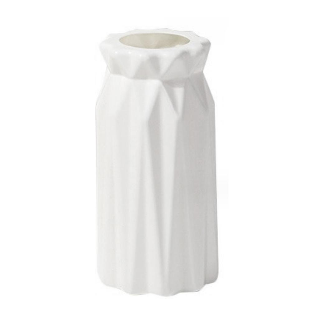 Flower Vase Nordic Style Simulated Flower Vase Decoration for Living Room Dining Room E Type Milky