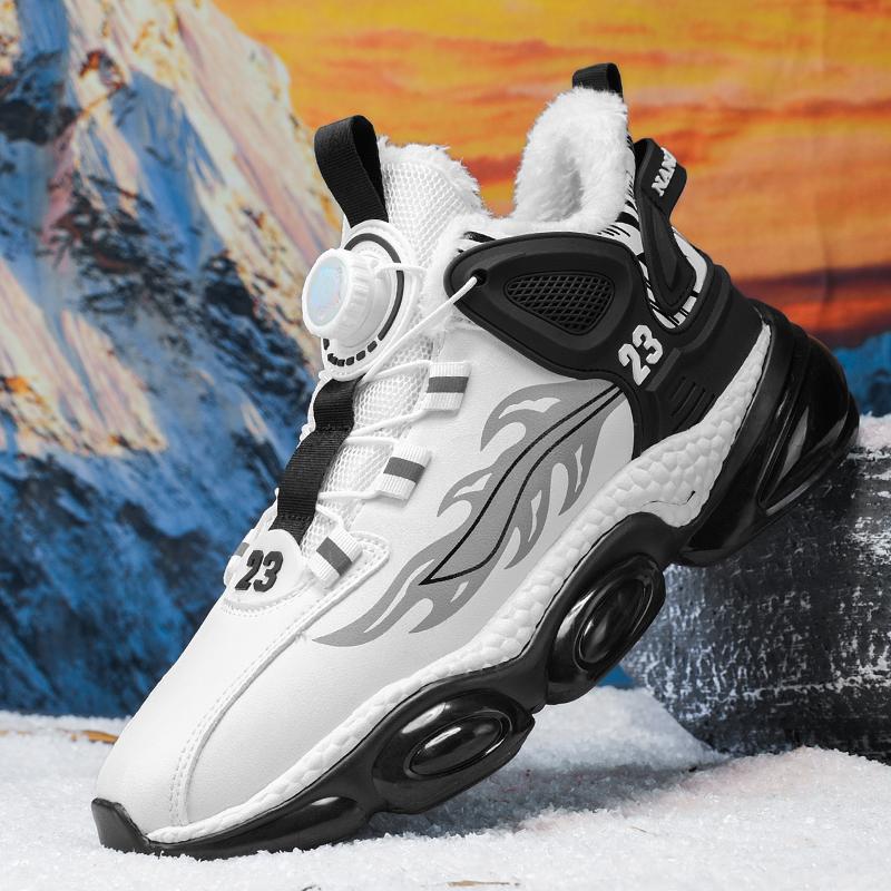Fashion Men Shoes Winter Fashion Sneaker Height Increasing Thick Sole Anti Slip Basketball Sneakers Wear-resistant Casual Running Shoes