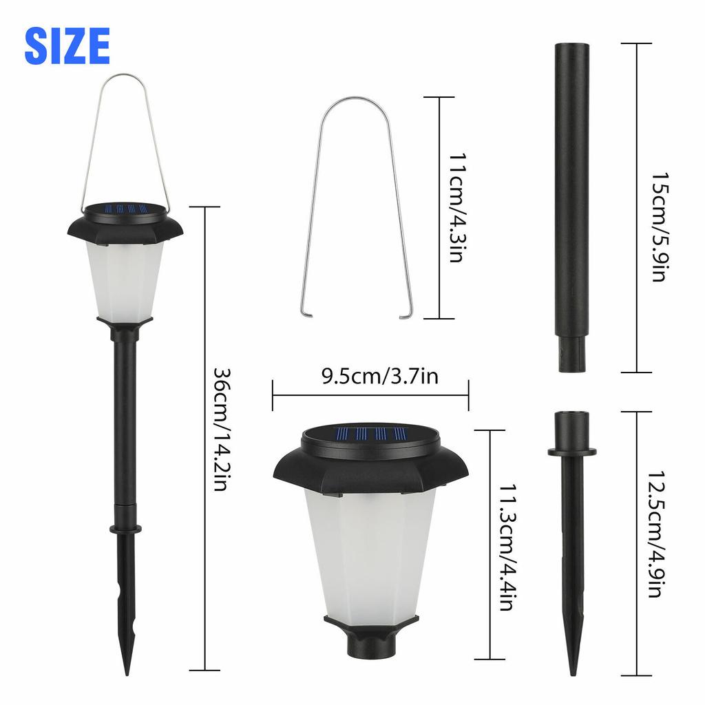 12 Led Outdoor Solar Flame Light Ip65 Waterproof Dancing Flashlight For Garden Pools Paths Patios
