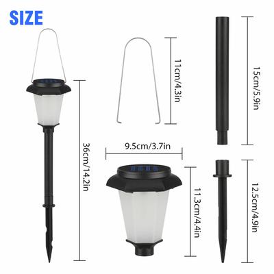 12 Led Outdoor Solar Flame Light Ip65 Waterproof Dancing Flashlight For Garden Pools Paths Patios
