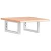 VidaXL Wall-mounted Vanity Shelf Steel and Solid Oak Wood 3302552
