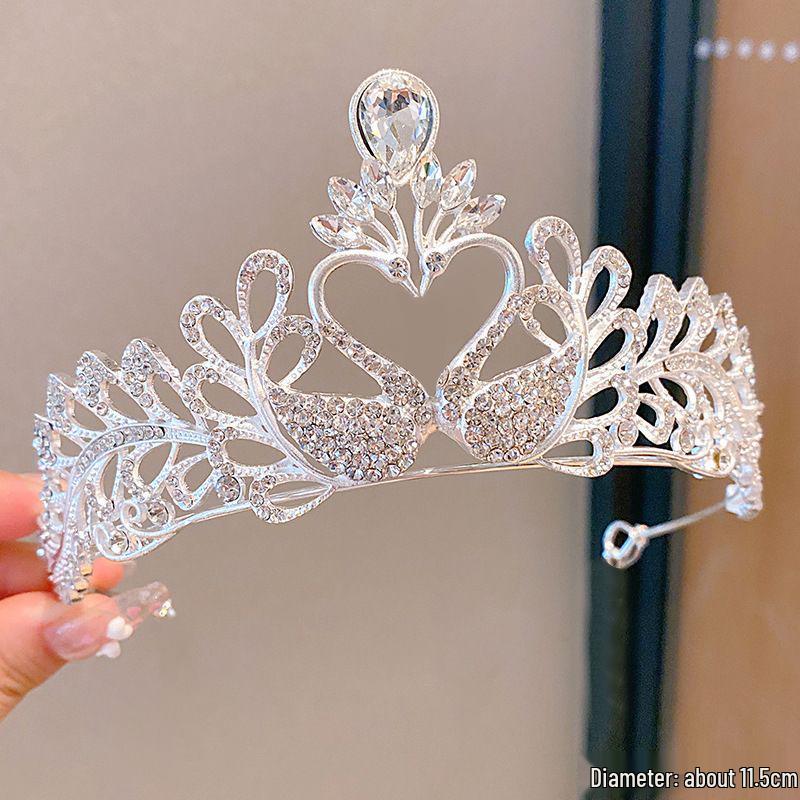 Children's Crystal Crown Headband: Elegant Princess Performance Hairpiece for Girls