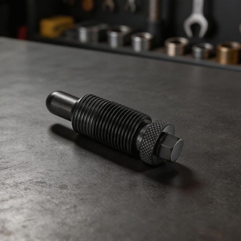 Timing Positioning Tool T40237 with Threaded Body, Knurled Collar, and Drive Head for Engine Timing Service and Chain Replacement Tasks
