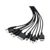 10-in-1 USB Multi-Geräte Ladekabel mit Rundkopf und Typ-C-Kompatibilität