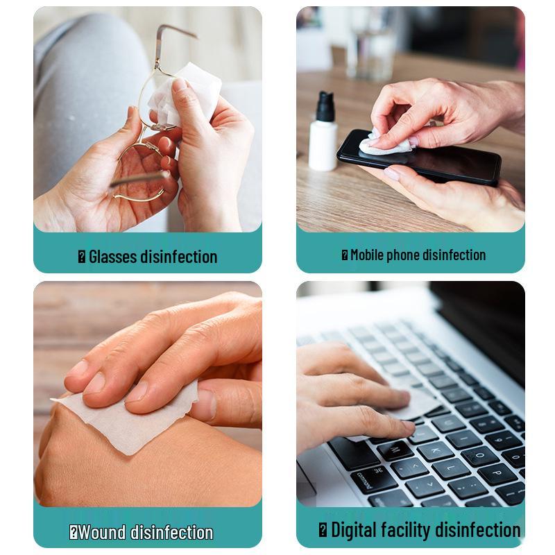 Alcohol Wipes 75% - 100 Count: No-Wash Disposable Pads for Students and Children, Ideal for Screen Cleaning