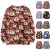 Sudaderas navideñas para mujer, suéter de punto, camisa linda, suéter de cuello redondo de otoño, tops