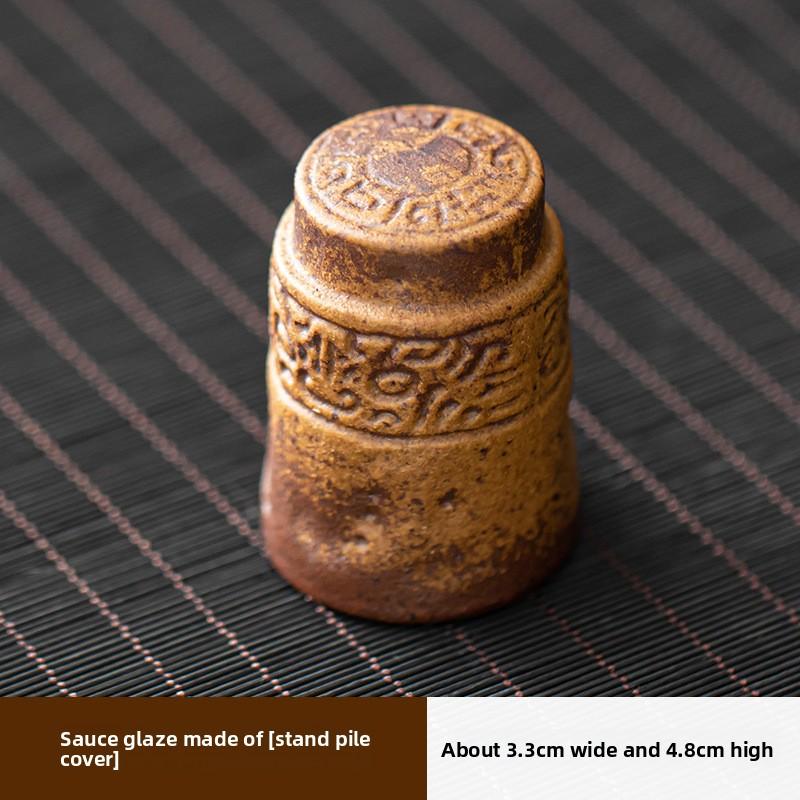 Creative Sauce Glazed Lotus Coarse Teapot Cover Holder Traditional Frame Zisha Pot Lid Shelf Teaware Supplies Ornaments craft